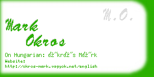 mark okros business card